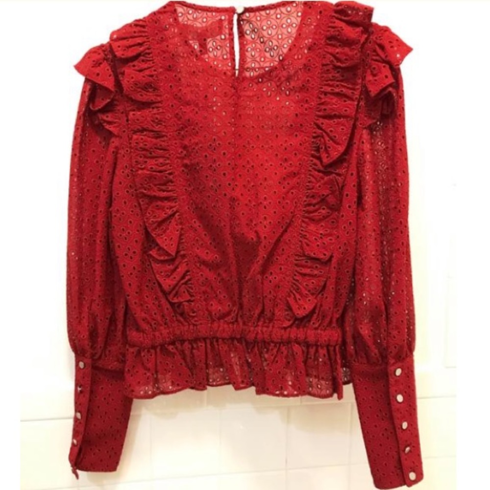 NWT Robert Rodriguez Eyelet Top - Picture 7 of 9